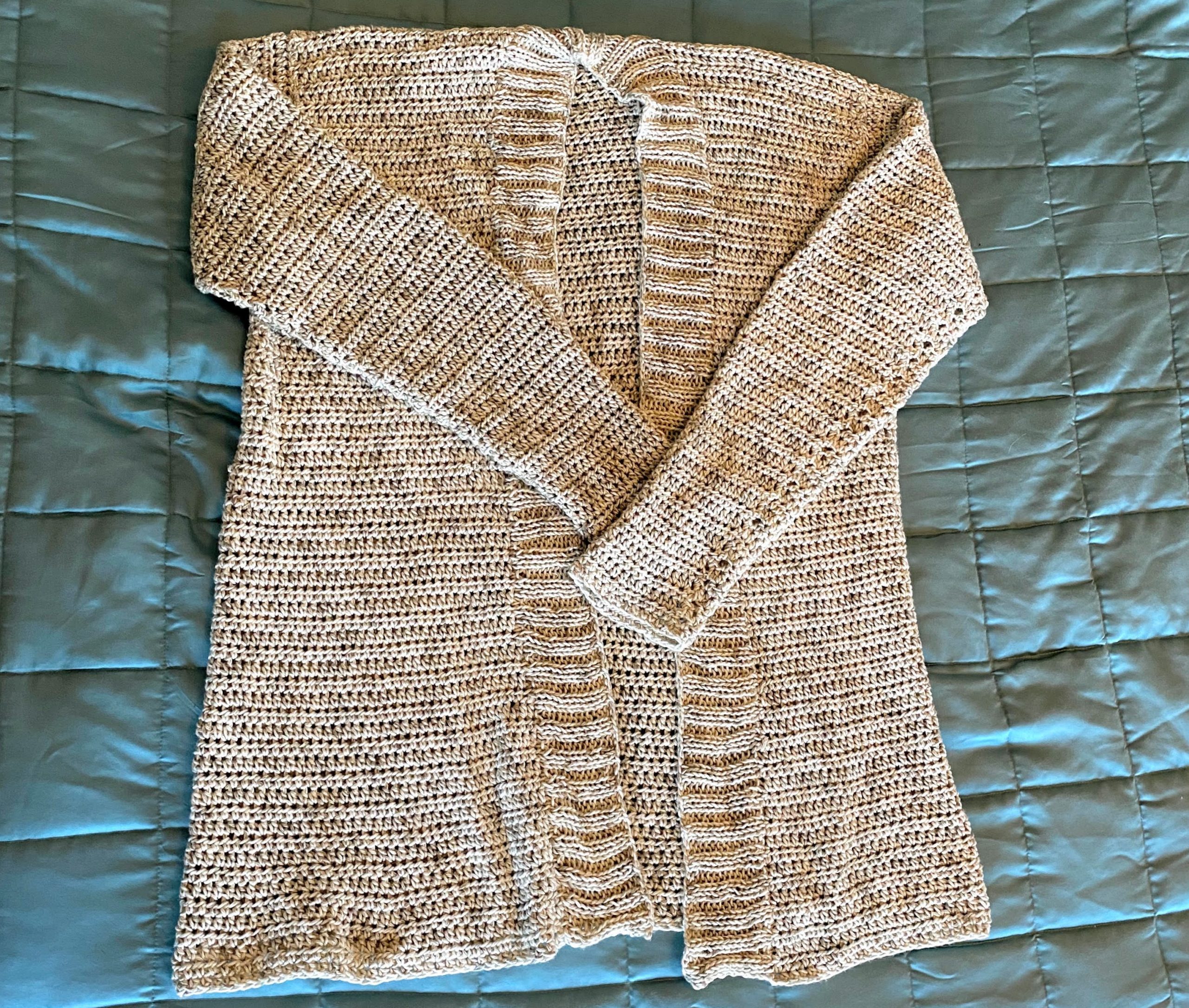 A crocheted cardigan